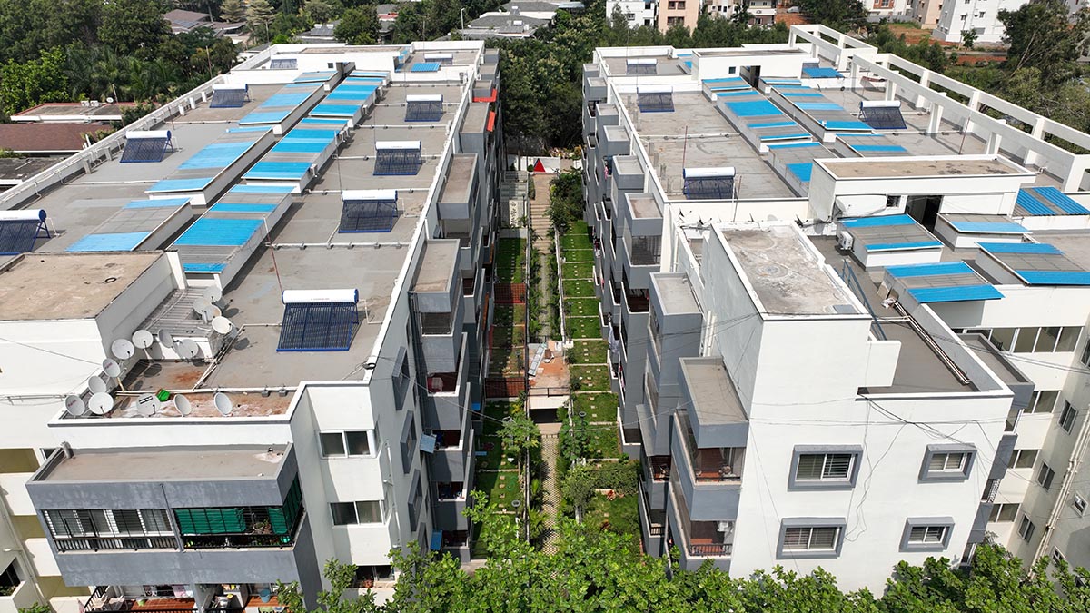 Aerial neighbourhood view